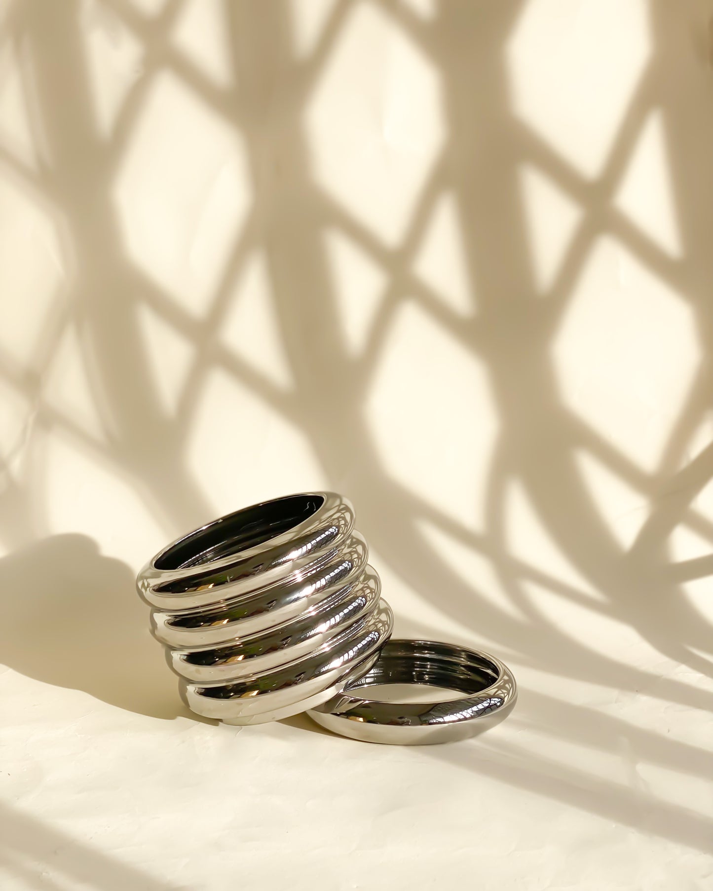 Silver Michelin Planter with Saucer