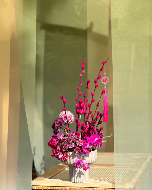 雲茜 YunXi Hot Pink Willow.